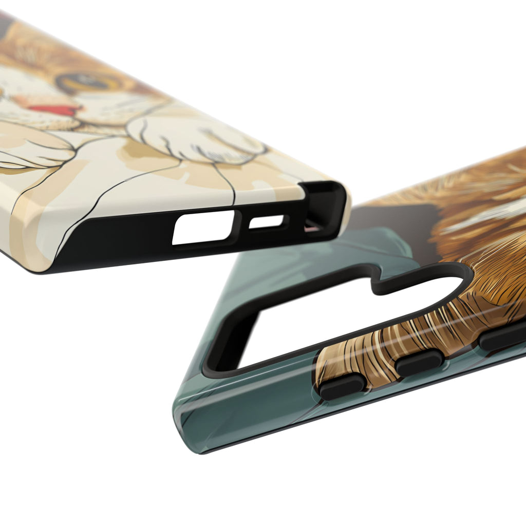 Cute Cat Phone Case - Ideal for Cat Lovers, Pet Owners, Birthday Gifts, Smartphone Accessories, Funny Pet Humor