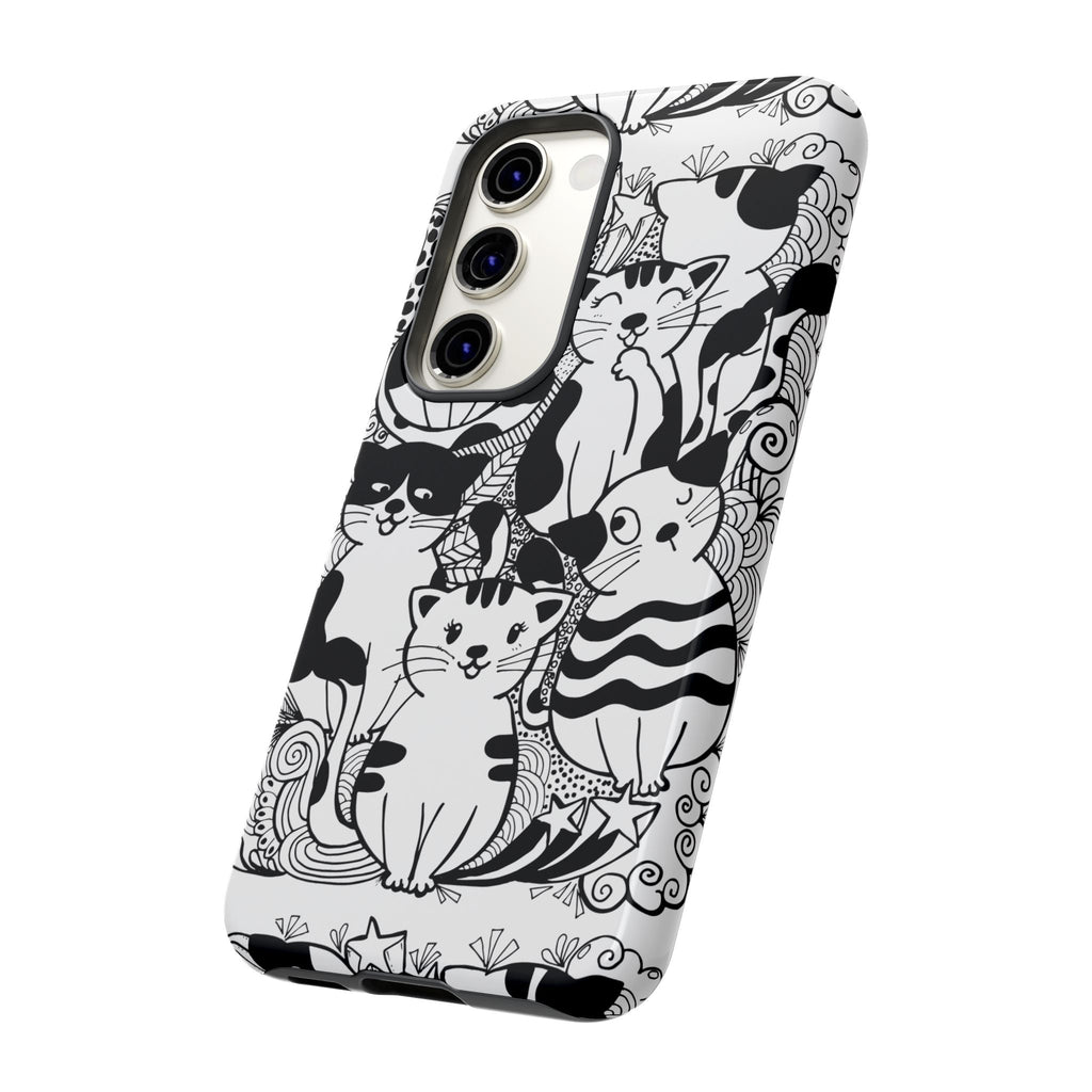 Cat-Themed Phone Case, Cute Cat Art, Pet Lover Gift, Birthday Present, Unique Cat Decor, Fun Tech Accessories, Animal Lover Case