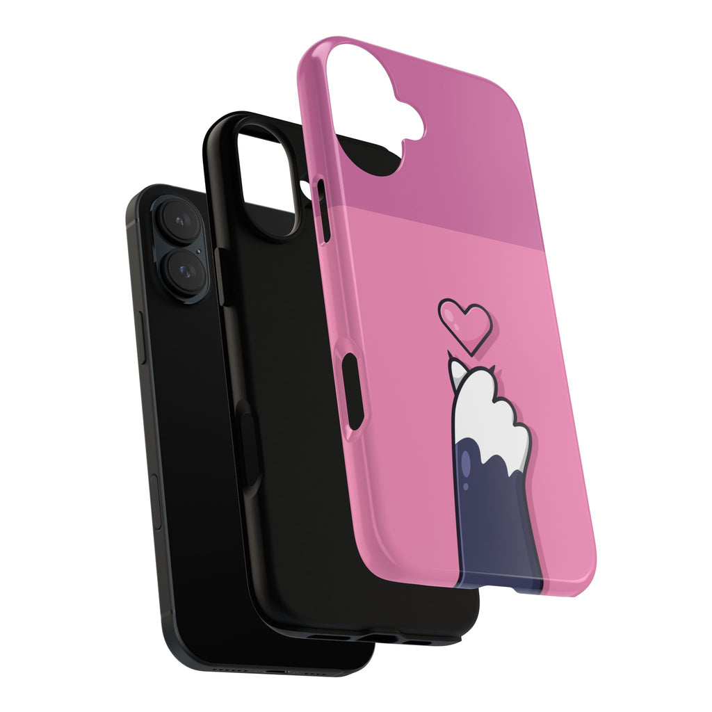 Cute Cat Paw Phone Case, Playful Pet Lover Gift, Animal Print Phone Cover, Heart Design Case, Fun Feminine Case, Kawaii Style