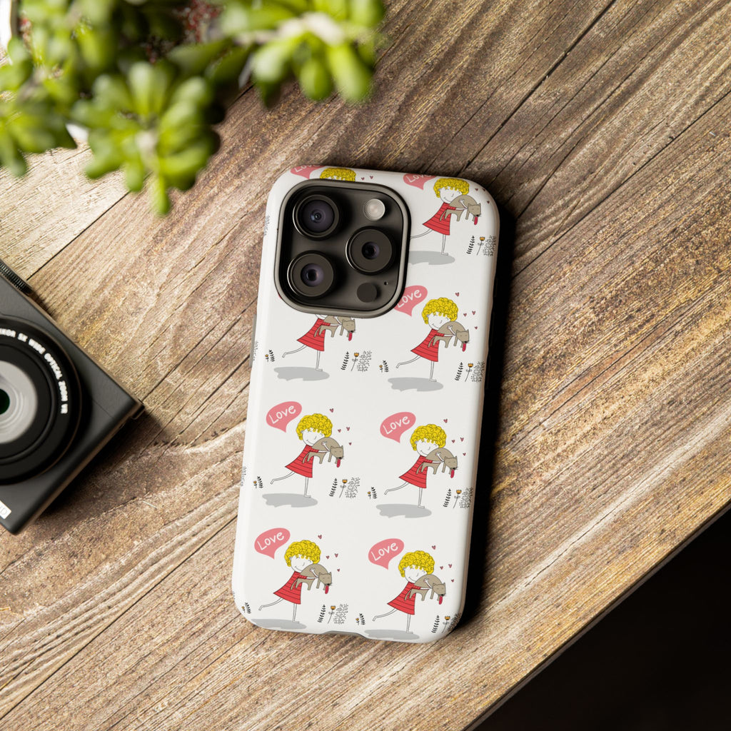 Love-Themed Phone Case | Cute Pet Lover Accessory, Perfect Gift for Birthdays, Anniversaries, Animal Lovers, Valentine's Day