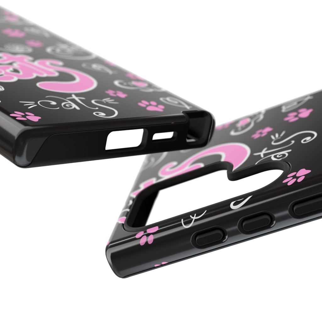 Cute Cat Print Phone Cases, Tough Cases for Cat Lovers, Pet Phone Cover, Gift for Cat Moms, Stylish Phone Accessories