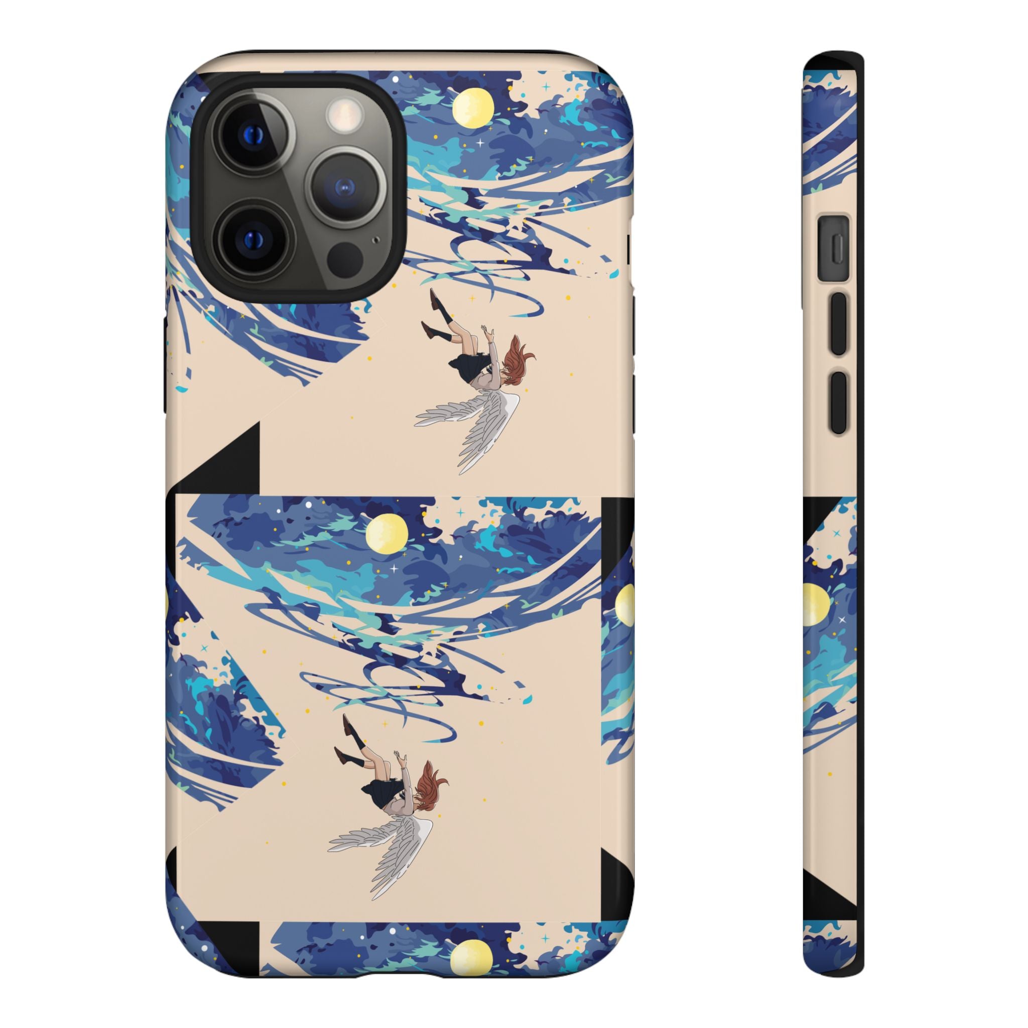 Artistic Phone Case with Abstract Design, Vivid Blue Waves and Fish, Stylish Phone Accessory, Unique Gift Idea, Trendy Tech Decor, [...]