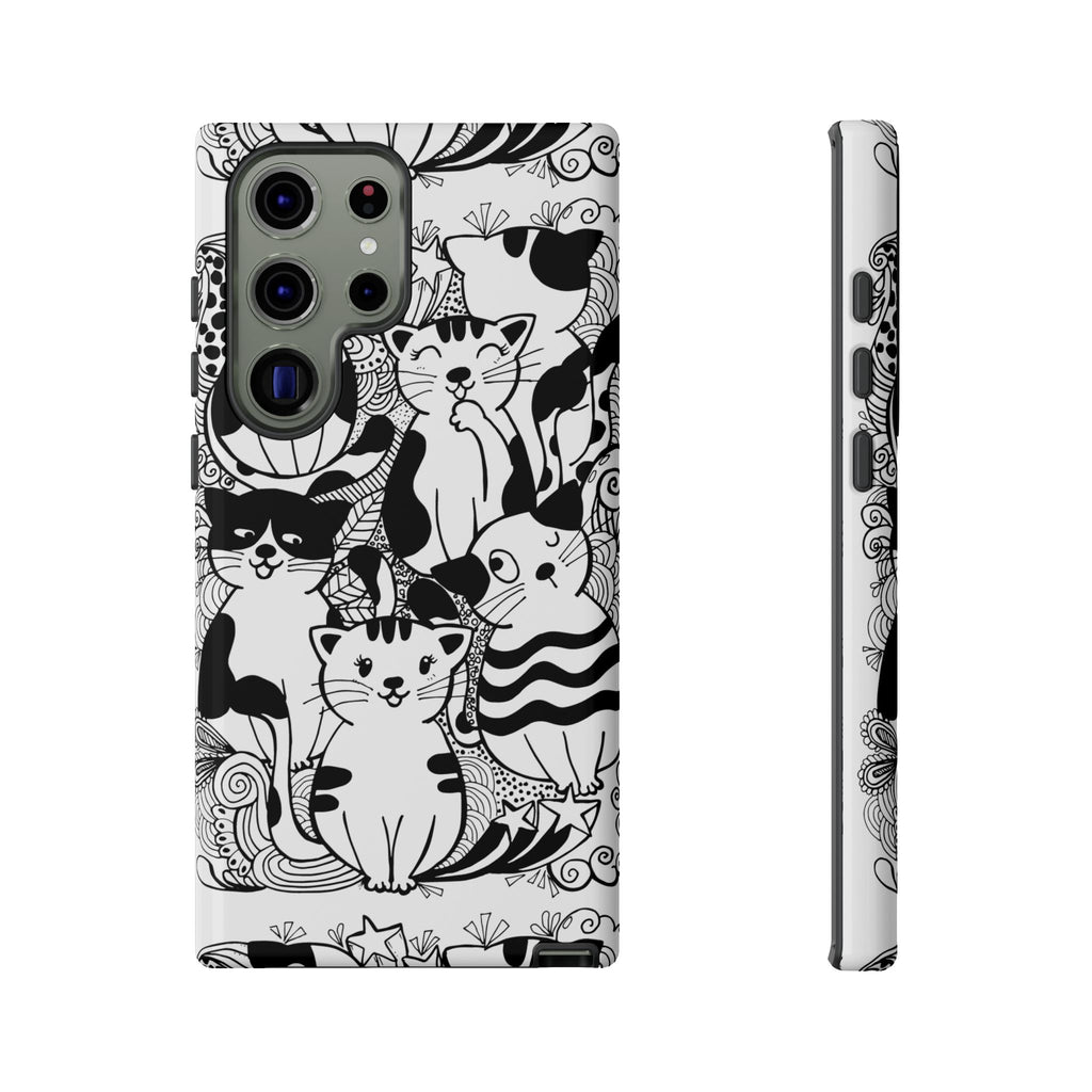 Cat-Themed Phone Case, Cute Cat Art, Pet Lover Gift, Birthday Present, Unique Cat Decor, Fun Tech Accessories, Animal Lover Case