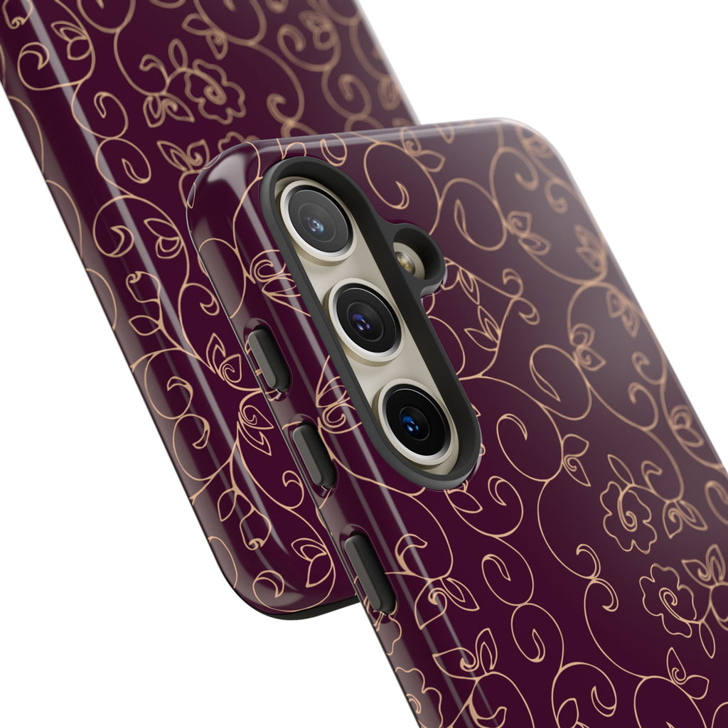 Elegant Floral Phone Case | Durable Mobile Cover, Gift for Her, Floral Design, Stylish Accessory, Phone Protection