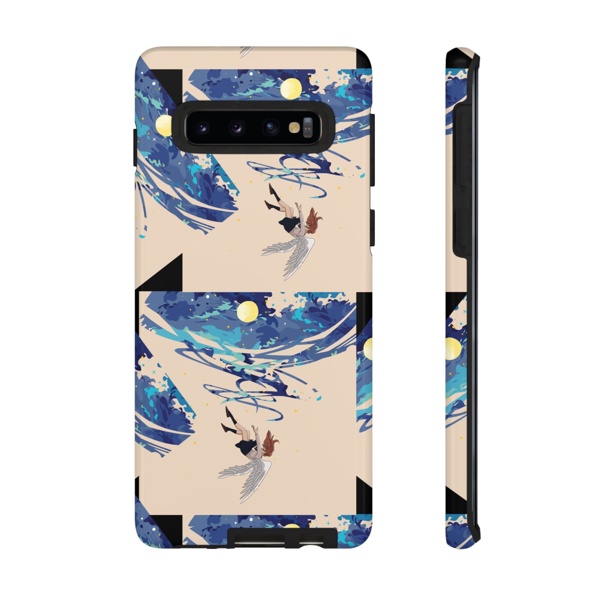 Artistic Phone Case with Abstract Design, Vivid Blue Waves and Fish, Stylish Phone Accessory, Unique Gift Idea, Trendy Tech Decor, [...]