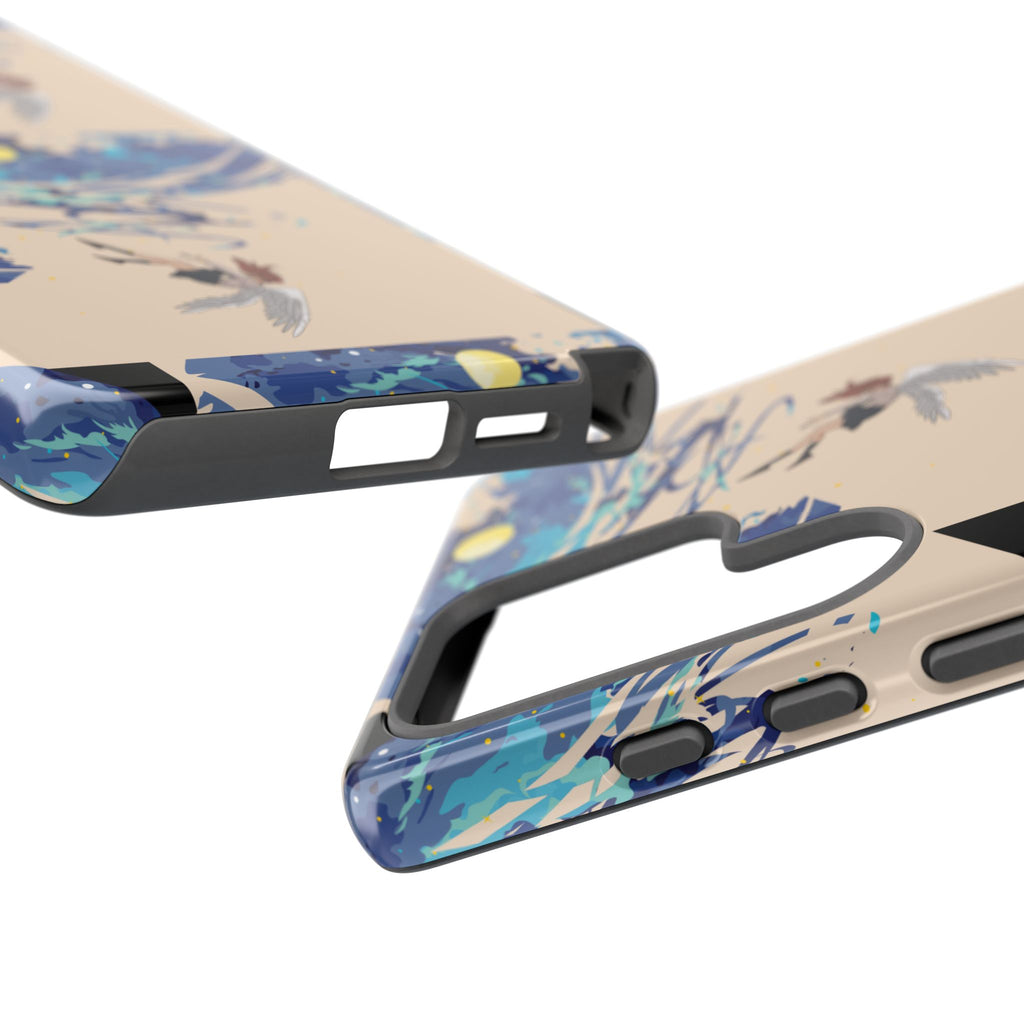 Artistic Phone Case with Abstract Design, Vivid Blue Waves and Fish, Stylish Phone Accessory, Unique Gift Idea, Trendy Tech Decor, [...]