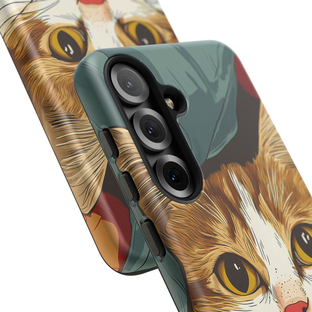 Cute Cat Phone Case - Ideal for Cat Lovers, Pet Owners, Birthday Gifts, Smartphone Accessories, Funny Pet Humor