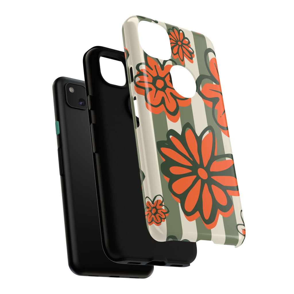 Floral Tough Phone Case - Trendy Protector for Pet Lovers, Super Cute Gift, Floral Design, Stylish Phone Cover, Unique Accessory