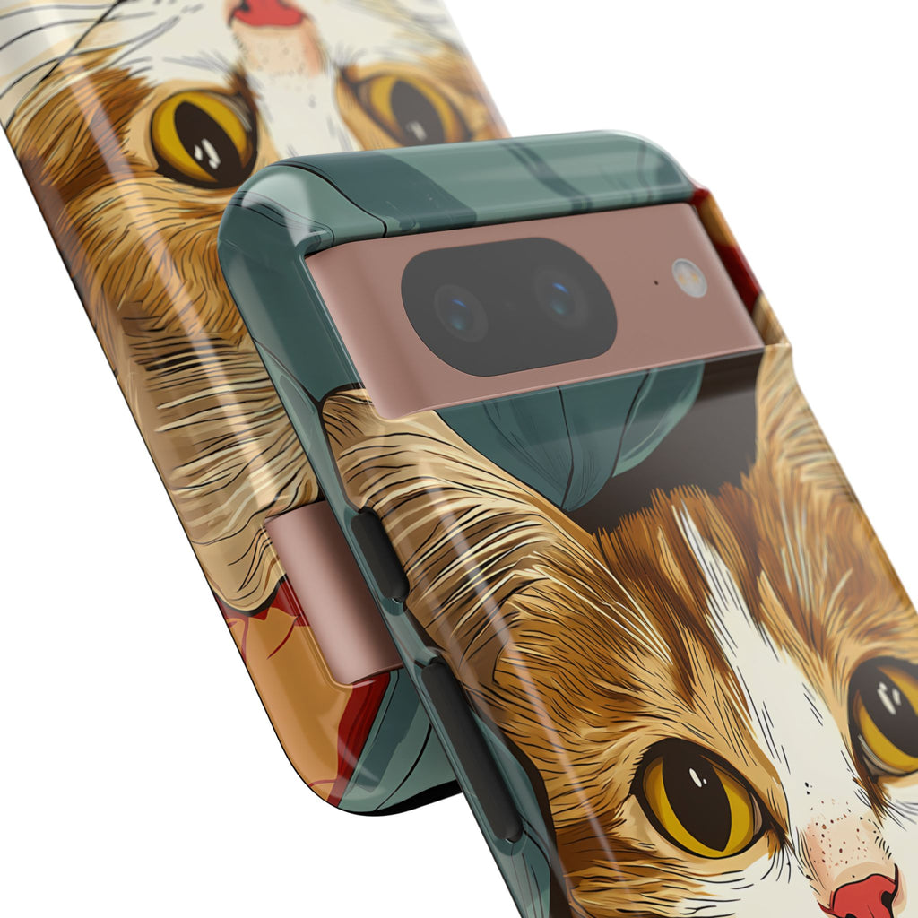 Cute Cat Phone Case - Ideal for Cat Lovers, Pet Owners, Birthday Gifts, Smartphone Accessories, Funny Pet Humor