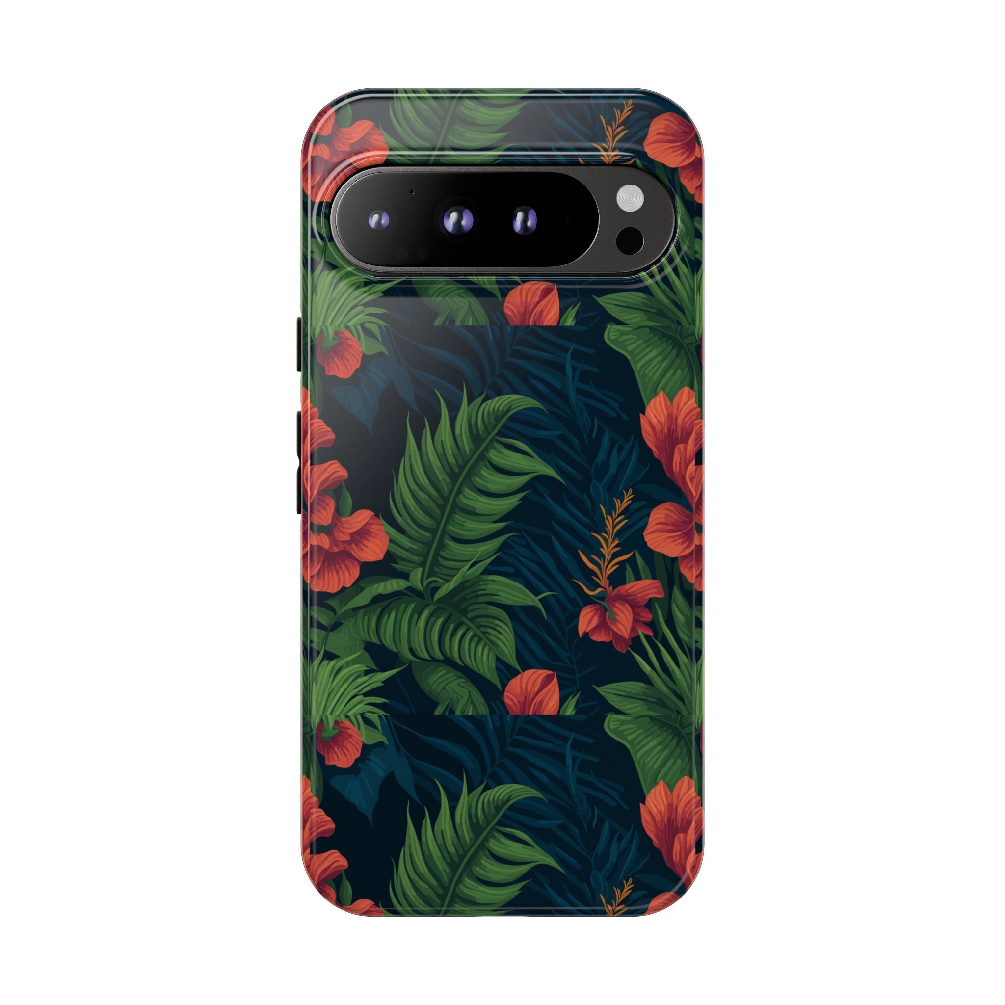 Tropical Phone Case with Floral Design, Eco-Friendly Protection for Summer Vibes, Ideal Gift for Nature Lovers, Vibrant Background