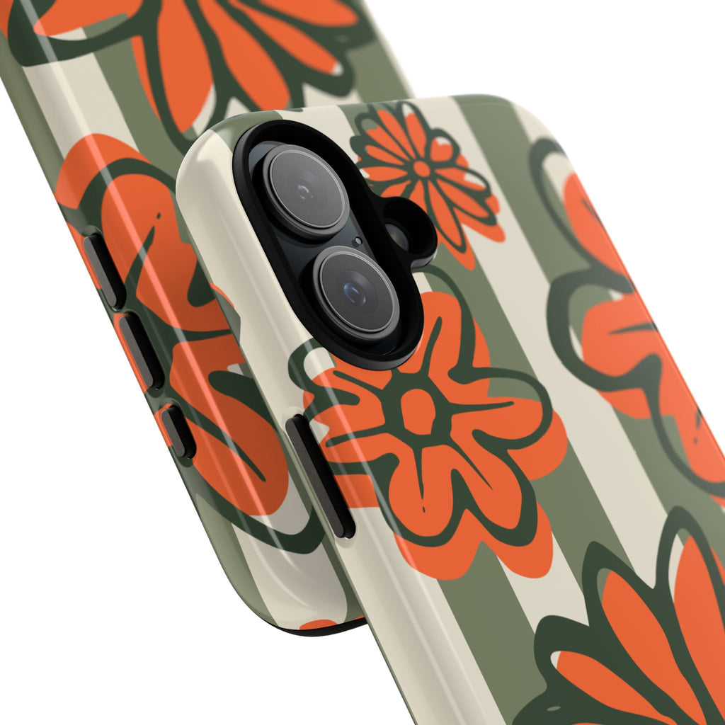 Floral Tough Phone Case - Trendy Protector for Pet Lovers, Super Cute Gift, Floral Design, Stylish Phone Cover, Unique Accessory