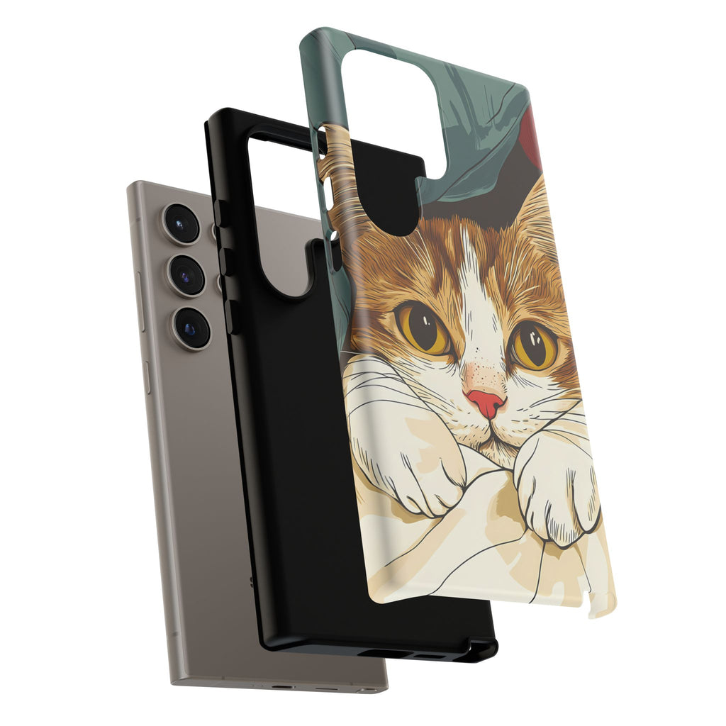Cute Cat Phone Case - Ideal for Cat Lovers, Pet Owners, Birthday Gifts, Smartphone Accessories, Funny Pet Humor