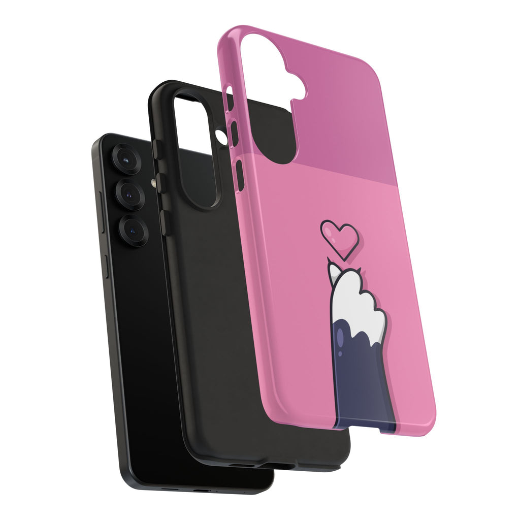 Cute Cat Paw Phone Case, Playful Pet Lover Gift, Animal Print Phone Cover, Heart Design Case, Fun Feminine Case, Kawaii Style