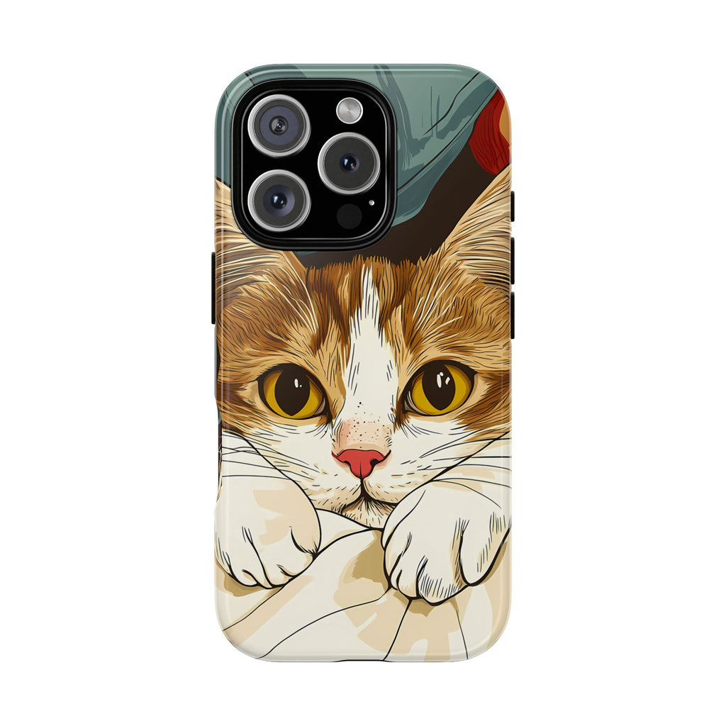 Cute Cat Phone Case - Ideal for Cat Lovers, Pet Owners, Birthday Gifts, Smartphone Accessories, Funny Pet Humor