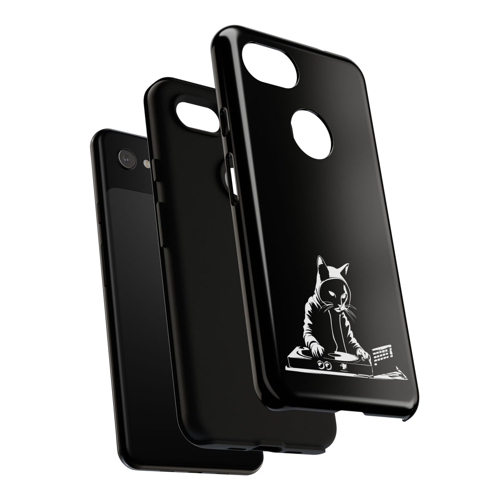 Cat DJ Phone Case | Stylish Tough Cases for Music Lovers, Gift for Cat Owners, Unique Phone Accessory, Cool Tech Gear