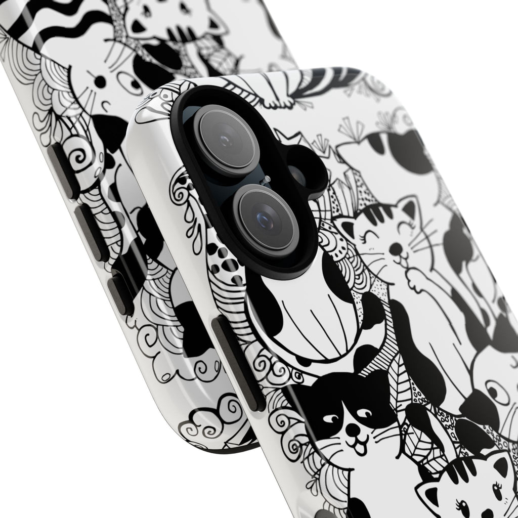 Cat-Themed Phone Case, Cute Cat Art, Pet Lover Gift, Birthday Present, Unique Cat Decor, Fun Tech Accessories, Animal Lover Case