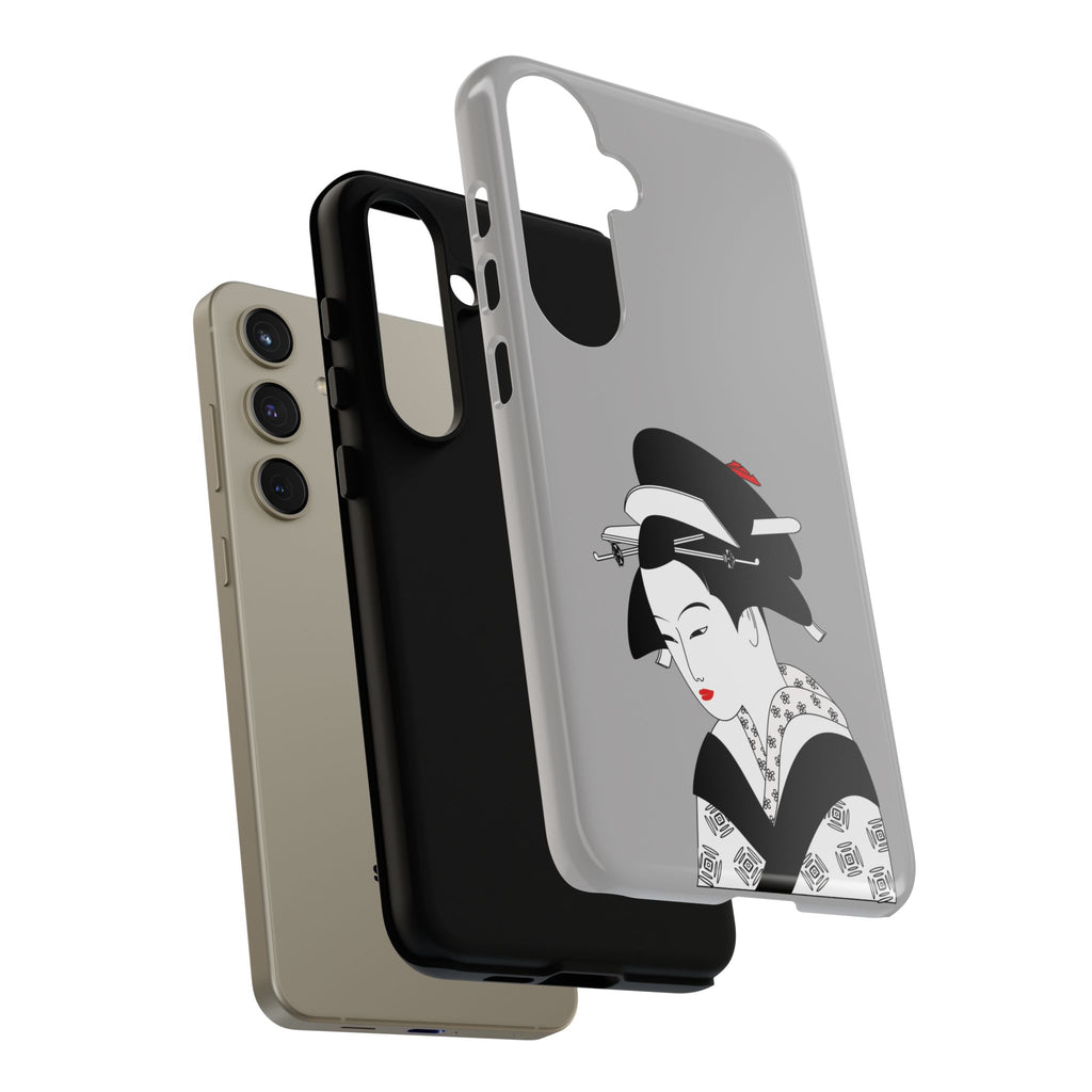 Stylish Phone Case with Japanese Geisha Design, Tough Phone Case, Cute Phone Cover, Japanese Art, Ethnic Style