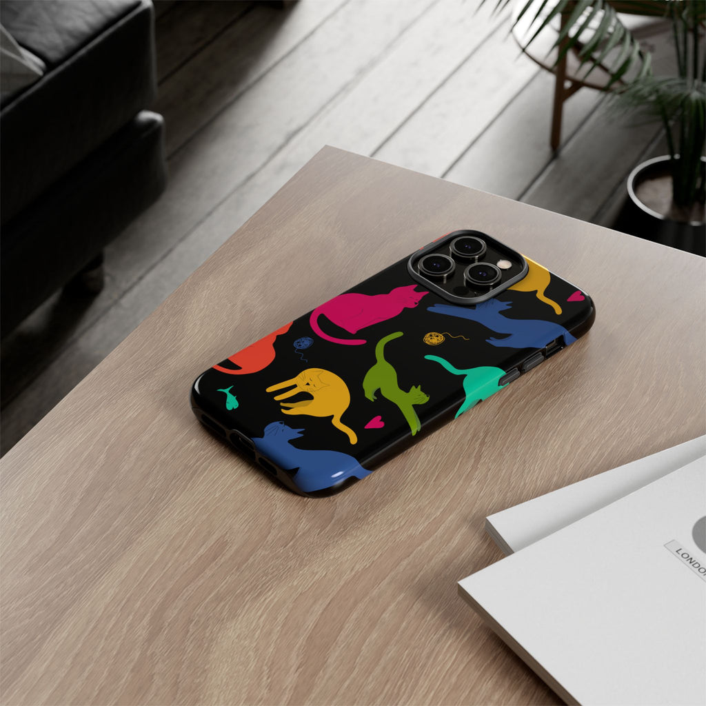 Colorful Cat Phone Case - Fun Pet Lover Accessory, Paw-some Gift for Cat Owners, Colorful Protective Cover, Cute Animal Phone [...]