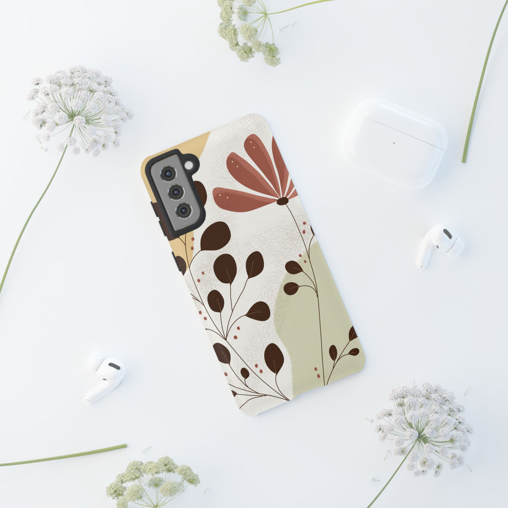 Floral Phone Case - Stylish Tough Cases for Women, Trendy Phone Cover, Gift for Her, Birthday Present, Everyday Use