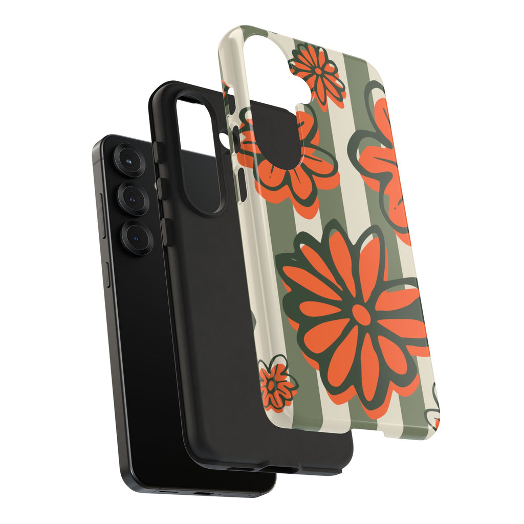 Floral Tough Phone Case - Trendy Protector for Pet Lovers, Super Cute Gift, Floral Design, Stylish Phone Cover, Unique Accessory