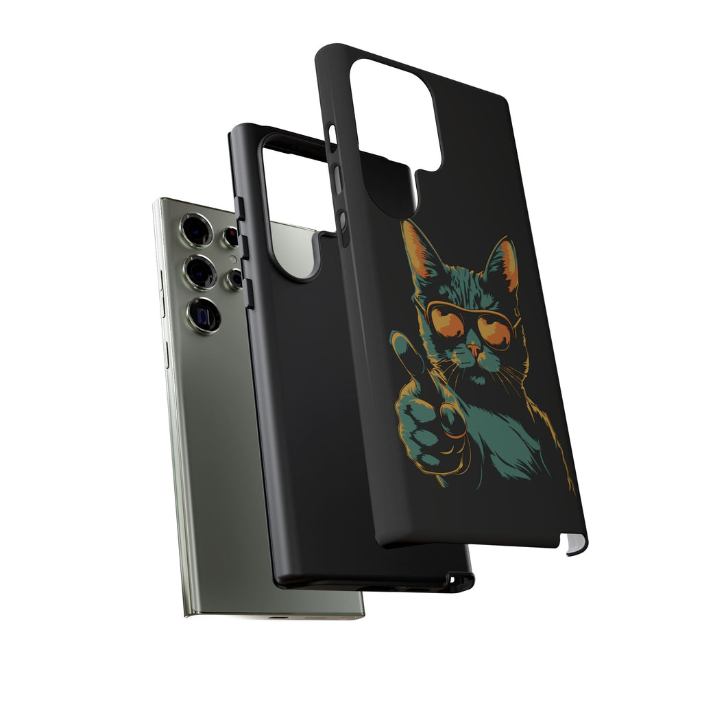 Cool Cat Phone Case, Stylish Phone Cover, Pet Lover Gift, Cute Cat Design, Fun Cat Accessories