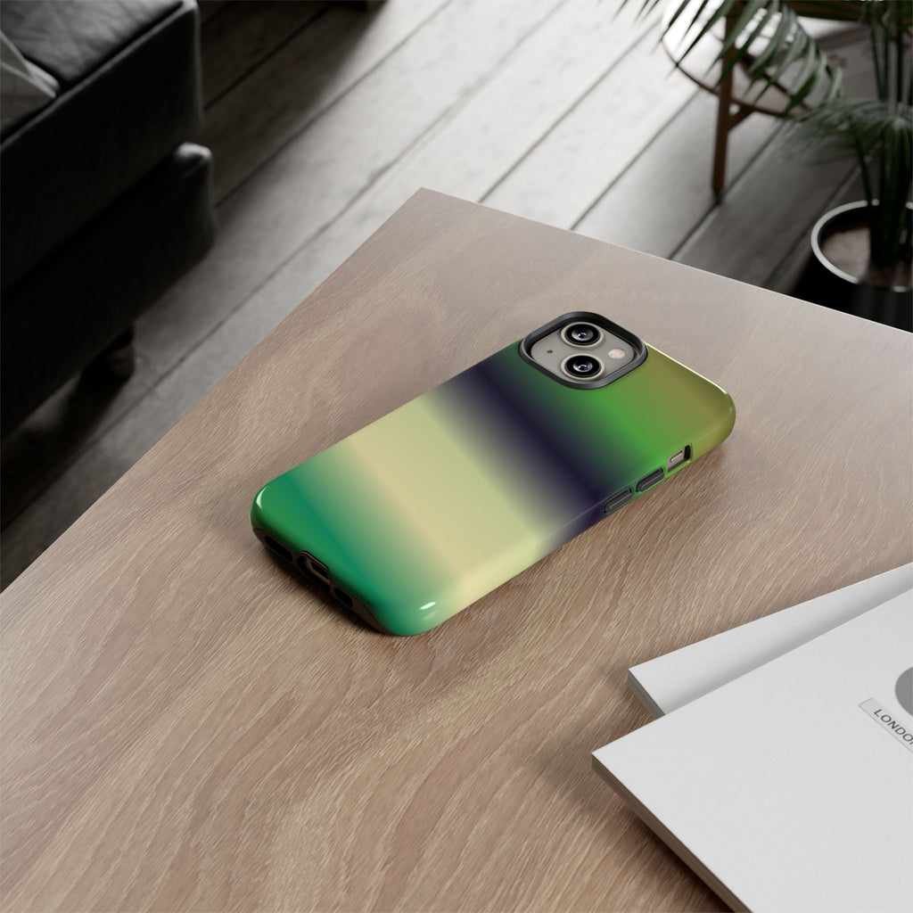 Gradient Phone Case - Tough Cases, Unique Cell Phone Cover, Stylish Tech Accessories, Green and Black Gradient, Perfect Gift