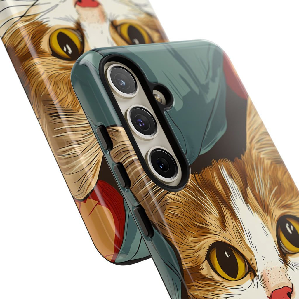 Cute Cat Phone Case - Ideal for Cat Lovers, Pet Owners, Birthday Gifts, Smartphone Accessories, Funny Pet Humor