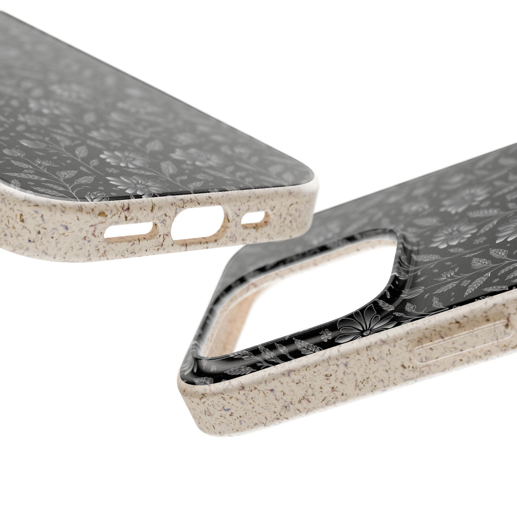 Eco-Friendly Floral Phone Case, Biodegradable iPhone Case, Sustainable Fashion Accessory, Nature Lover Gift, Eco-Conscious Phone Cover