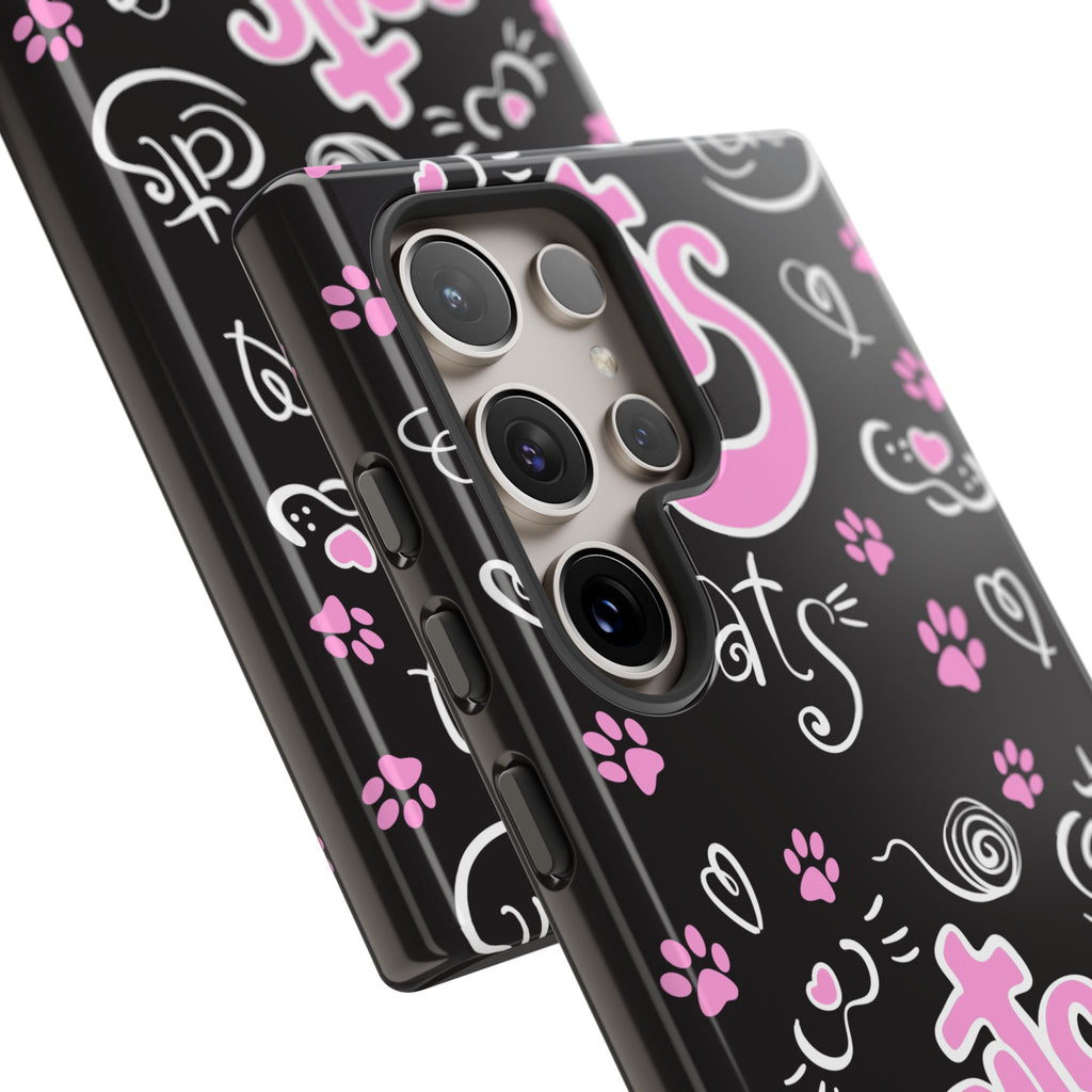 Cute Cat Print Phone Cases, Tough Cases for Cat Lovers, Pet Phone Cover, Gift for Cat Moms, Stylish Phone Accessories