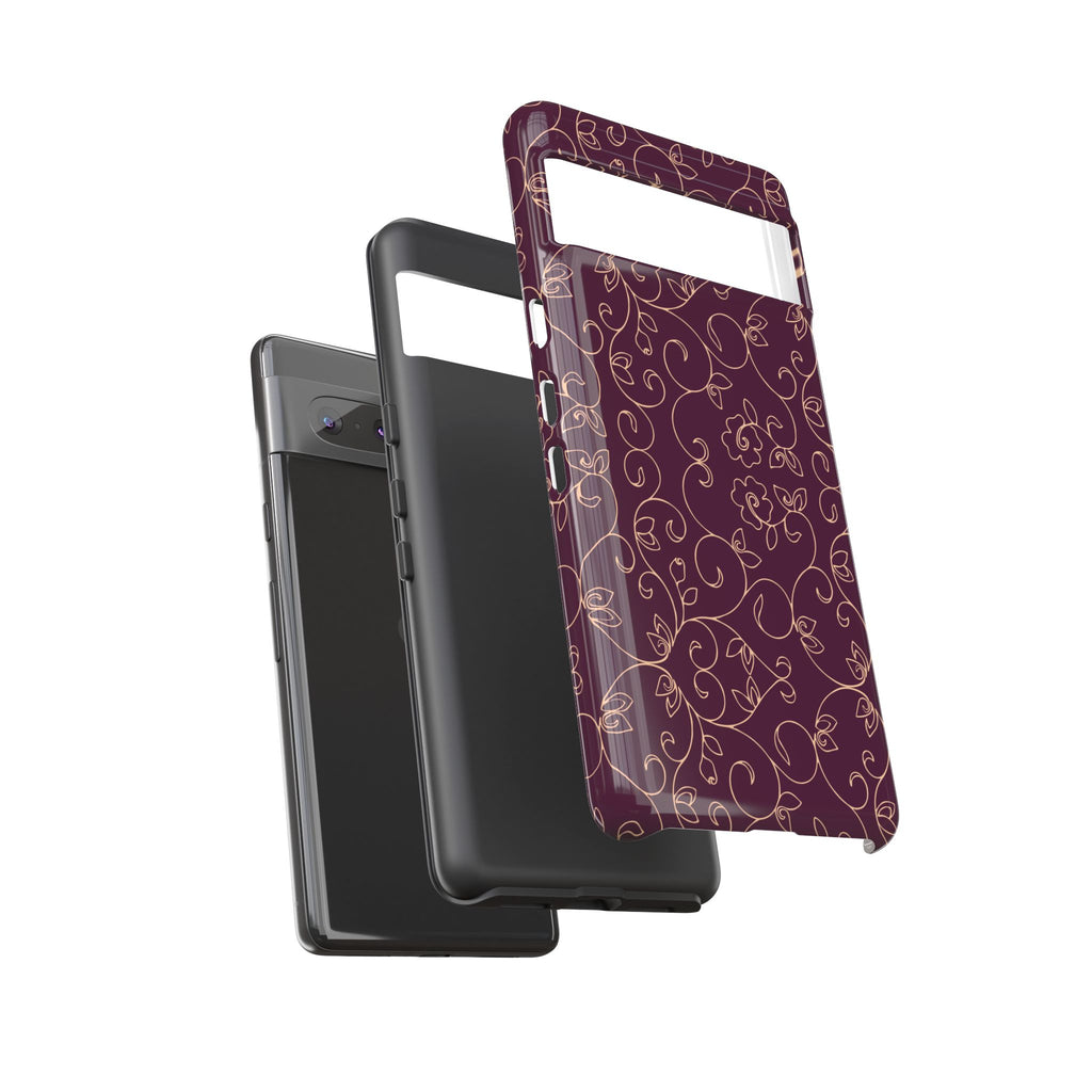 Elegant Floral Phone Case | Durable Mobile Cover, Gift for Her, Floral Design, Stylish Accessory, Phone Protection
