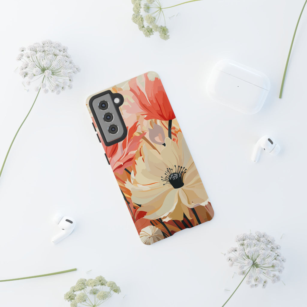 Floral Phone Case, Tough Protective Cover for Floral Lovers, Perfect Gift for Friends, Spring Celebration, Art Lovers Gift
