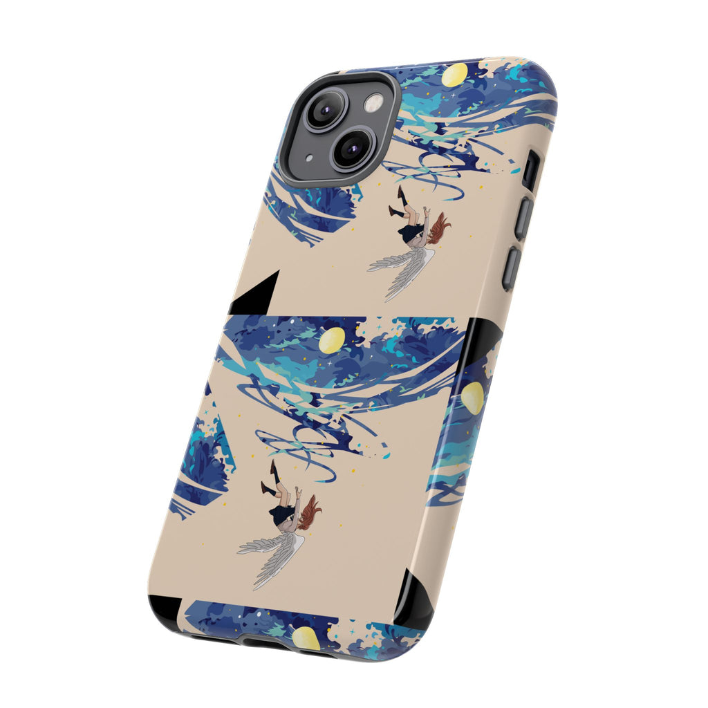 Artistic Phone Case with Abstract Design, Vivid Blue Waves and Fish, Stylish Phone Accessory, Unique Gift Idea, Trendy Tech Decor, [...]