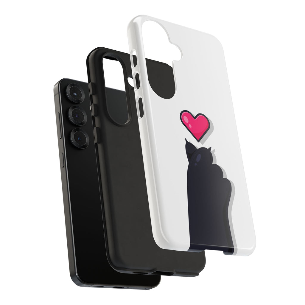 Cute Cat Love Phone Case, Tough Cell Phone Cover, Animal Lover Gifts, Pet Parent Accessories, Valentine's Day Essentials