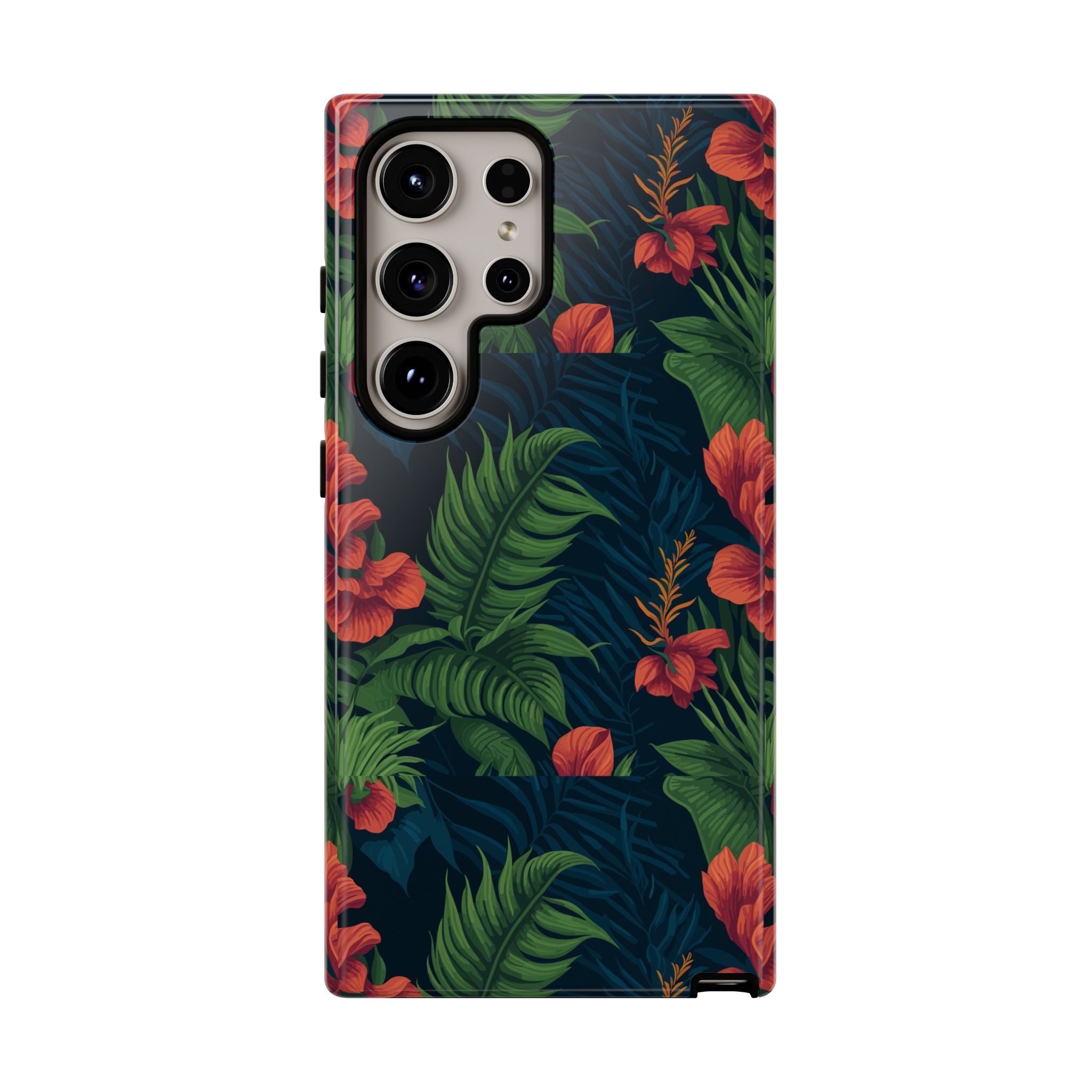 Tropical Phone Case with Floral Design, Eco-Friendly Protection for Summer Vibes, Ideal Gift for Nature Lovers, Vibrant Background
