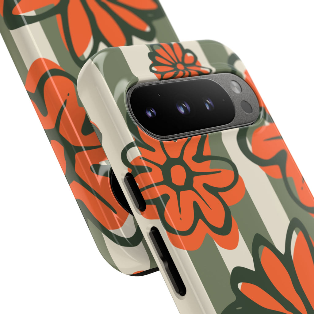Floral Tough Phone Case - Trendy Protector for Pet Lovers, Super Cute Gift, Floral Design, Stylish Phone Cover, Unique Accessory