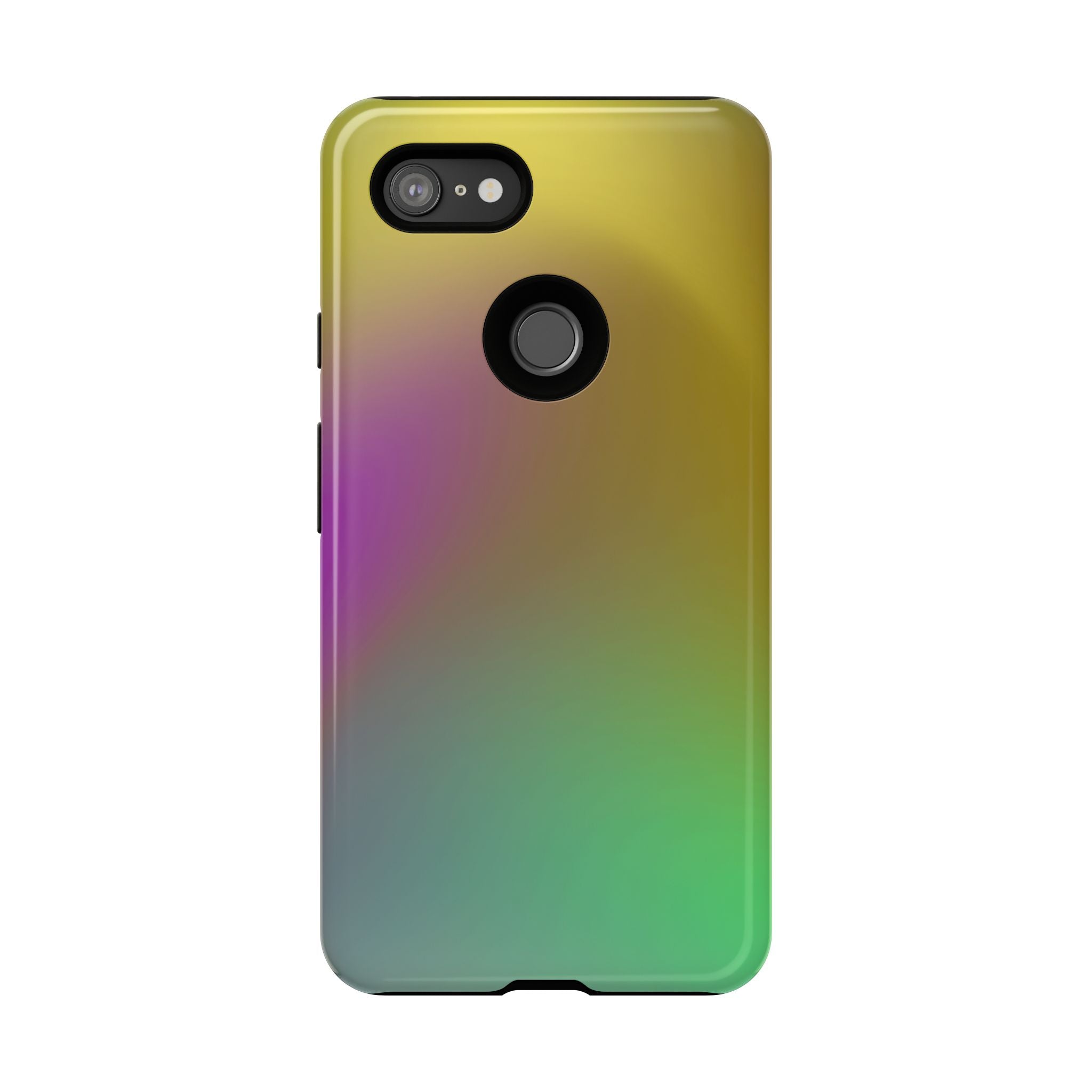 Vibrant Phone Case, Tough Cases, Colorful Phone Cover, Durable Mobile Case, Yellow Green Gradient Design