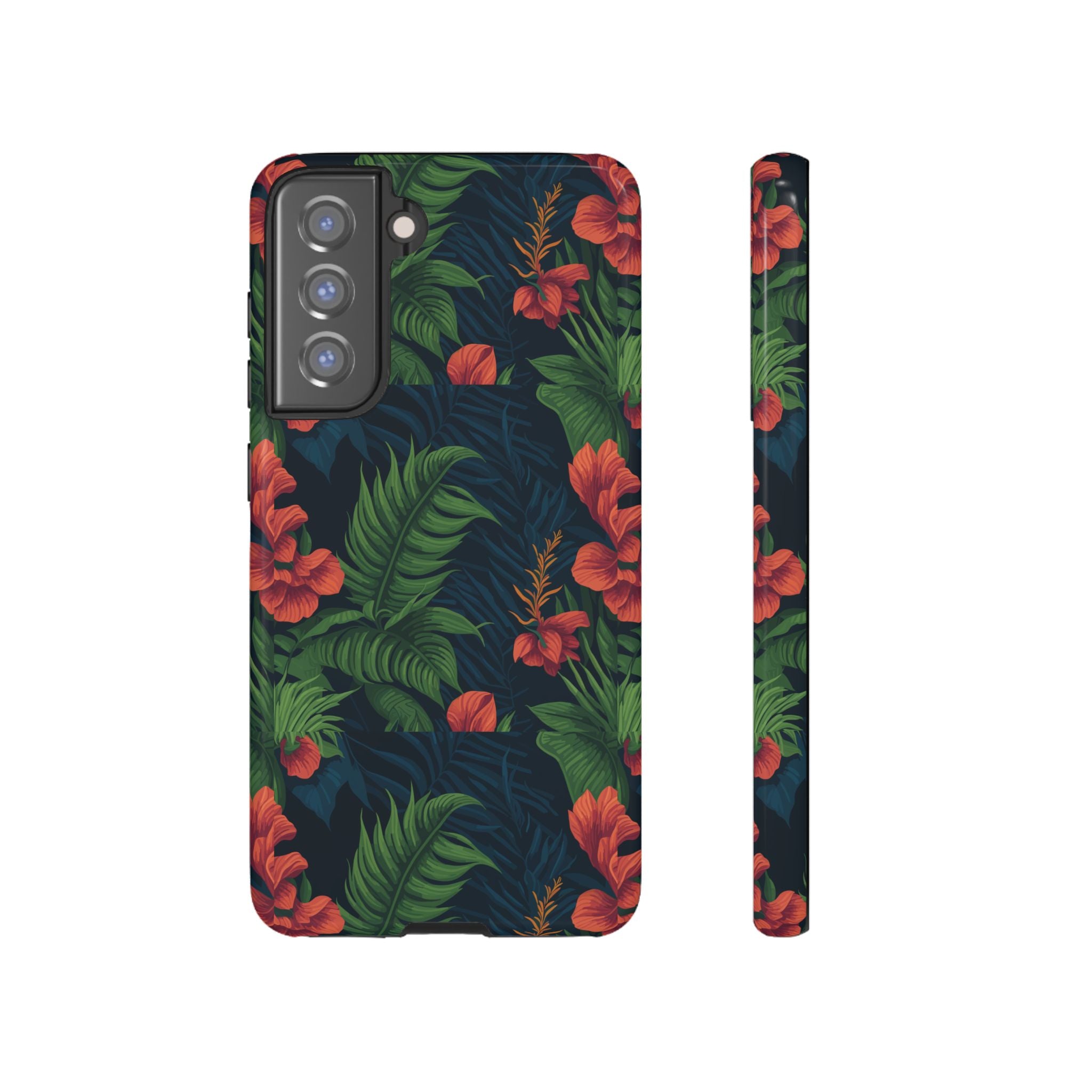 Tropical Phone Case with Floral Design, Eco-Friendly Protection for Summer Vibes, Ideal Gift for Nature Lovers, Vibrant Background
