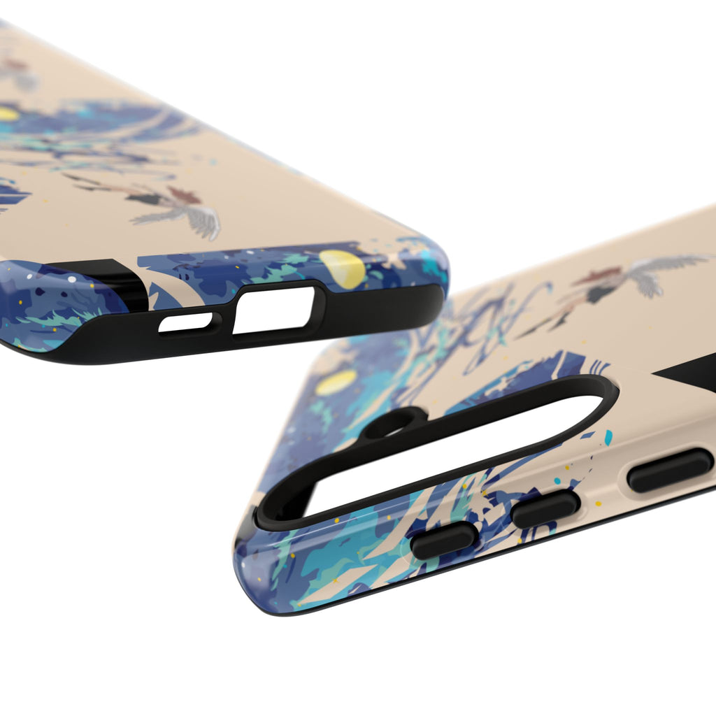 Artistic Phone Case with Abstract Design, Vivid Blue Waves and Fish, Stylish Phone Accessory, Unique Gift Idea, Trendy Tech Decor, [...]