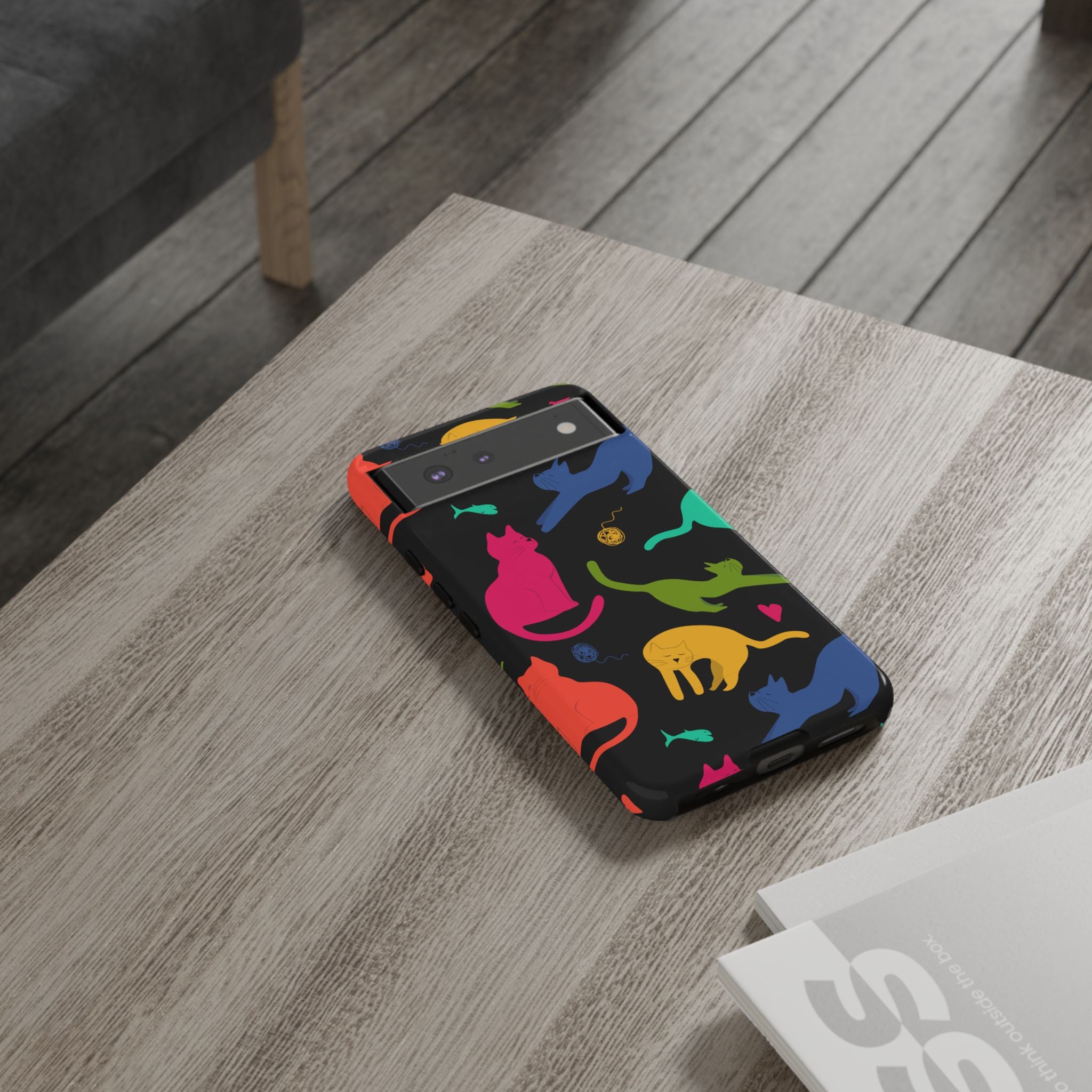 Colorful Cat Phone Case - Fun Pet Lover Accessory, Paw-some Gift for Cat Owners, Colorful Protective Cover, Cute Animal Phone [...]