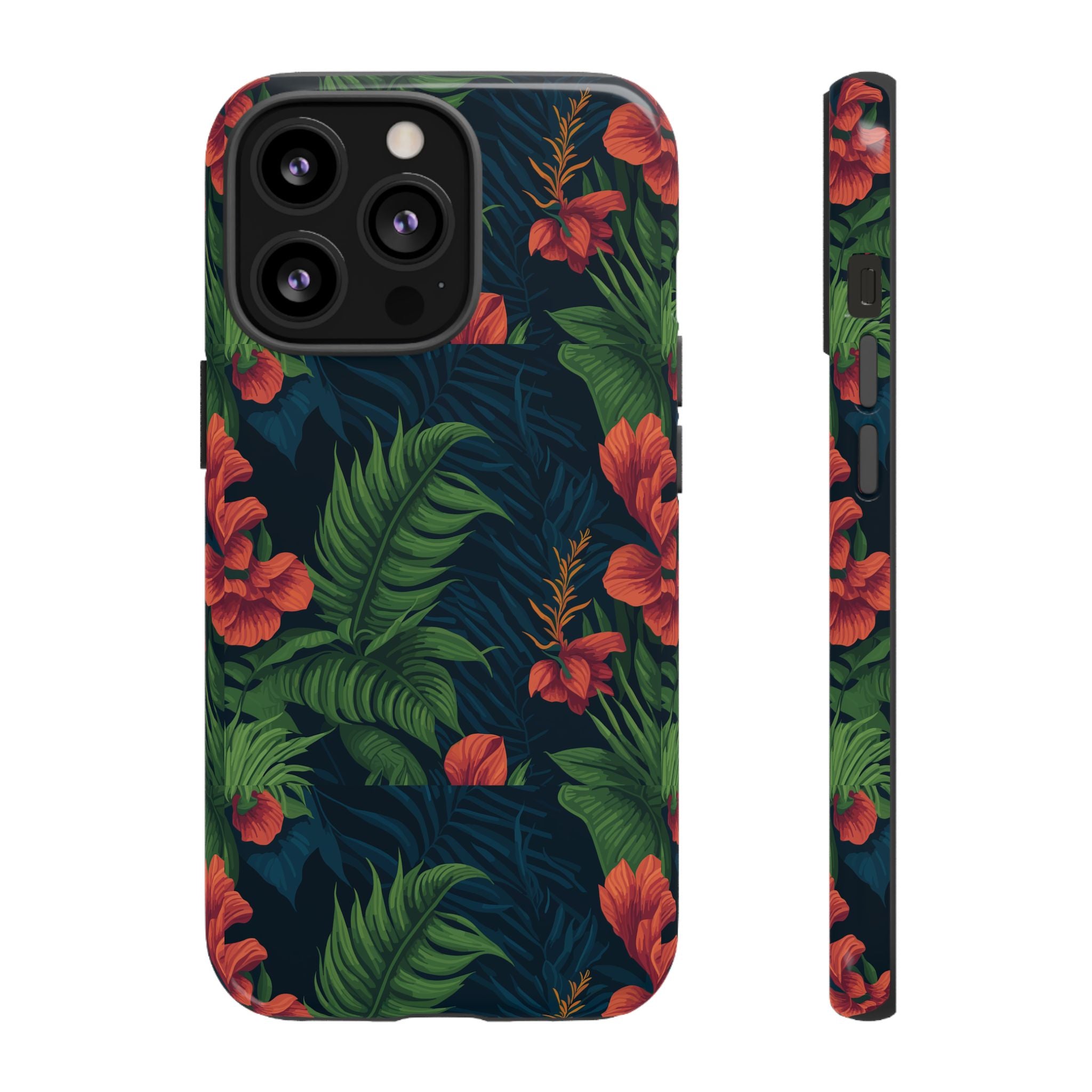 Tropical Phone Case with Floral Design, Eco-Friendly Protection for Summer Vibes, Ideal Gift for Nature Lovers, Vibrant Background