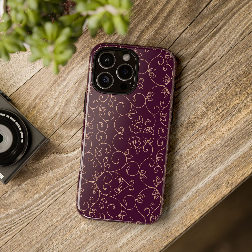 Elegant Floral Phone Case | Durable Mobile Cover, Gift for Her, Floral Design, Stylish Accessory, Phone Protection