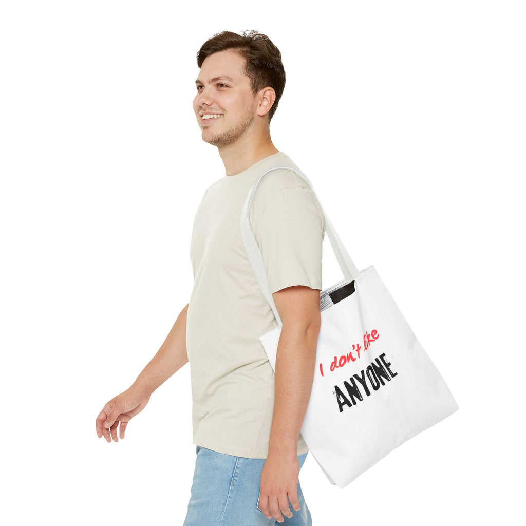 English White "I Like No One" – Anti-Social Tote